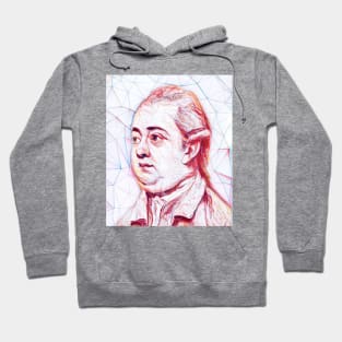 Edward Gibbon Portrait | Edward Gibbon Artwork | Line Art Hoodie